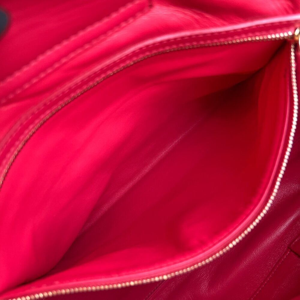 Authentic Christian Dior Red Delices Gaufre Cannage Soft Leather Quilted Bag - Picture 10 of 16